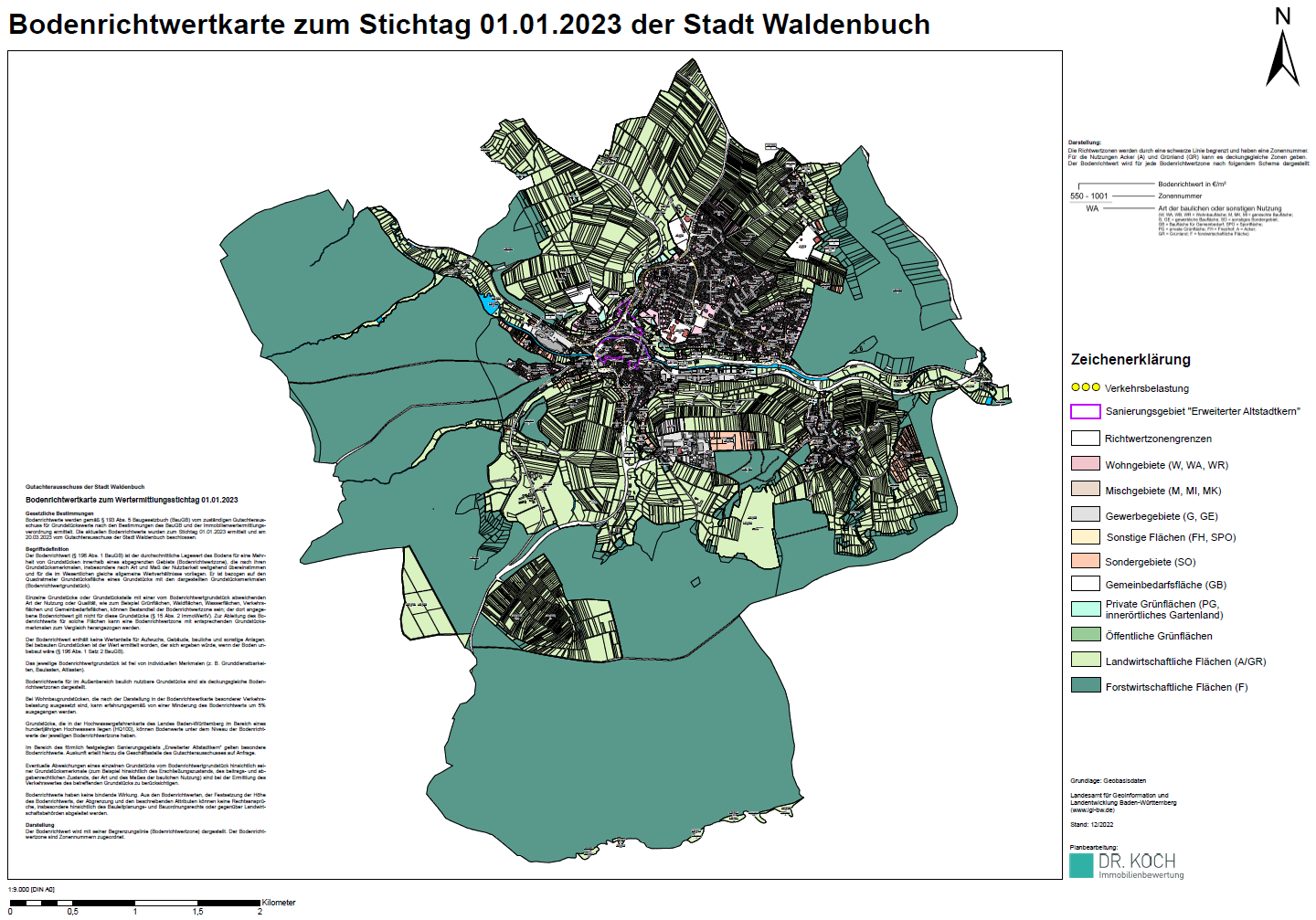 Stadt Waldenbuch: Bodenrichtwerte